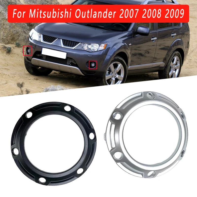 

External Car Accessories For Mitsubishi Outlander 2007 2008 2009 Front Bumper Fog Light Covers Grill Bezel Frame Cap 6400A739