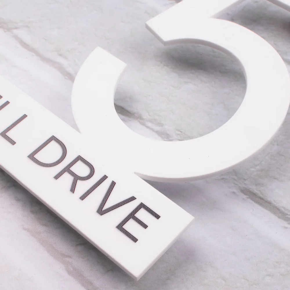Personalized Contemporary House Sign 5mm Cutting Acrylic Modern House Numbers Door Number Plaque Street Name Waterproof Plate signs numbers plate door wall plaques