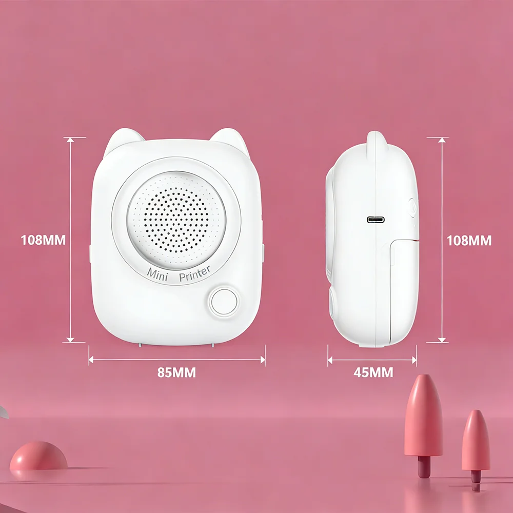 Smart Mini Pocket Printer with Voice-Activated Printing and AI Photo Generation for Student and Home Office Use