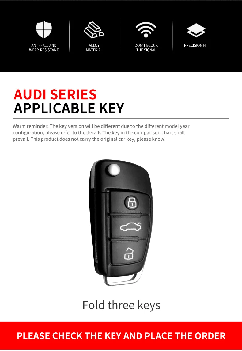 Portachiavi con copertura a distanza per auto in metallo Fob per Audi A1 A3 8P 8L A4 A5 B6 B7 A6 A7 C5 C6 4F Q3 Q5 Q7 Q8 TT S3 S4 S6 RS accessori 7 Portachiavi con copertura a distanza per auto in metallo Fob per Audi A1 A3 8P 8L A4 A5 B6 B7 A6 A7 C5 C6 4F Q3 Q5 Q7 Q8 TT S3 S4 S6 RS accessori - Sb0a76093b4f448bbb86b68f638e5a019V