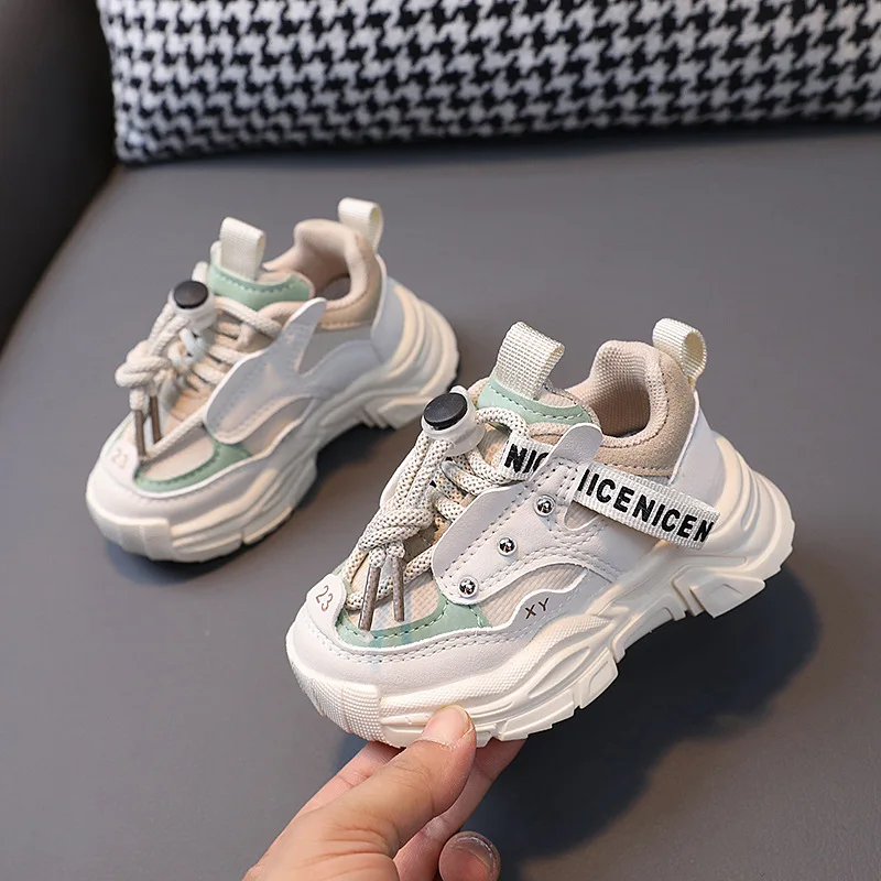 Autumn Fashion Platform Sneakers for Girls Boys Leather Kids