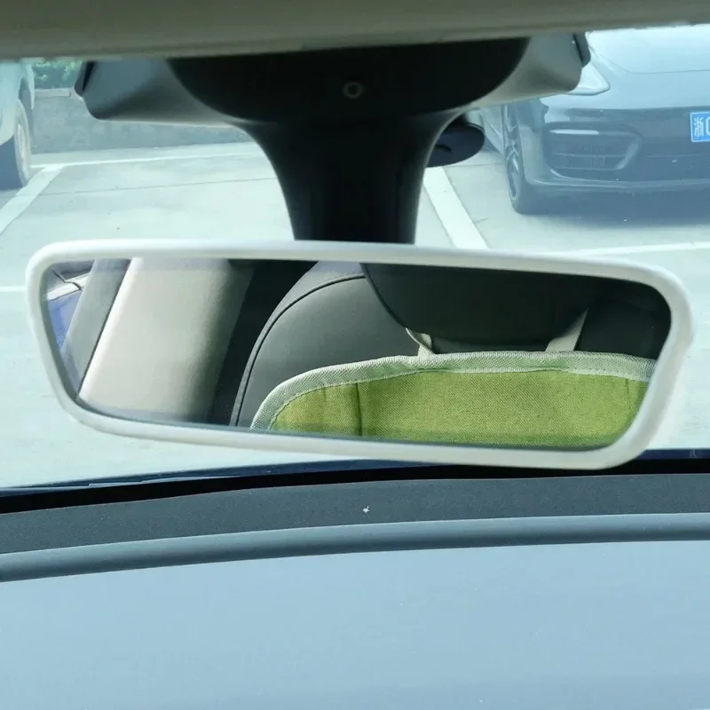 Inner Rear View Mirror Protector Frame Tesla Model 3 Y Center Console Covers Interior Rearview Cover Silicone Rubber Case rearview mirror protector rearview mirror cover