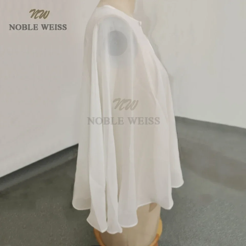 Chiffon Short Women Bridal Boleros Capes Wedding Formal Jackets Shawls Plus Size Customized