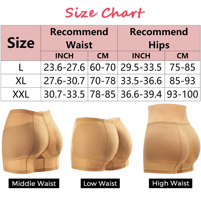 CXZD Hip Enhancer Lift Butt Lifter Shaper Padding Panty Push Up Bottom  Boyshorts Women Sexy Shapewear Hip-lift Seamless Panties