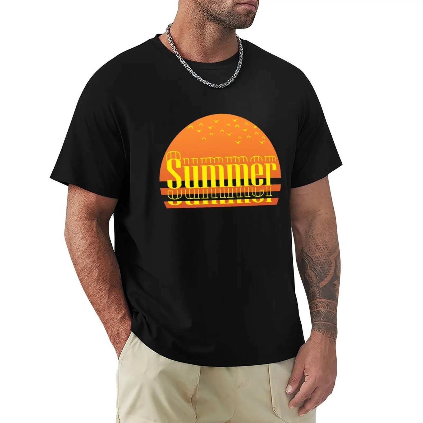 

Summer Retro Sun T-Shirt quick-drying customs clothes for men
