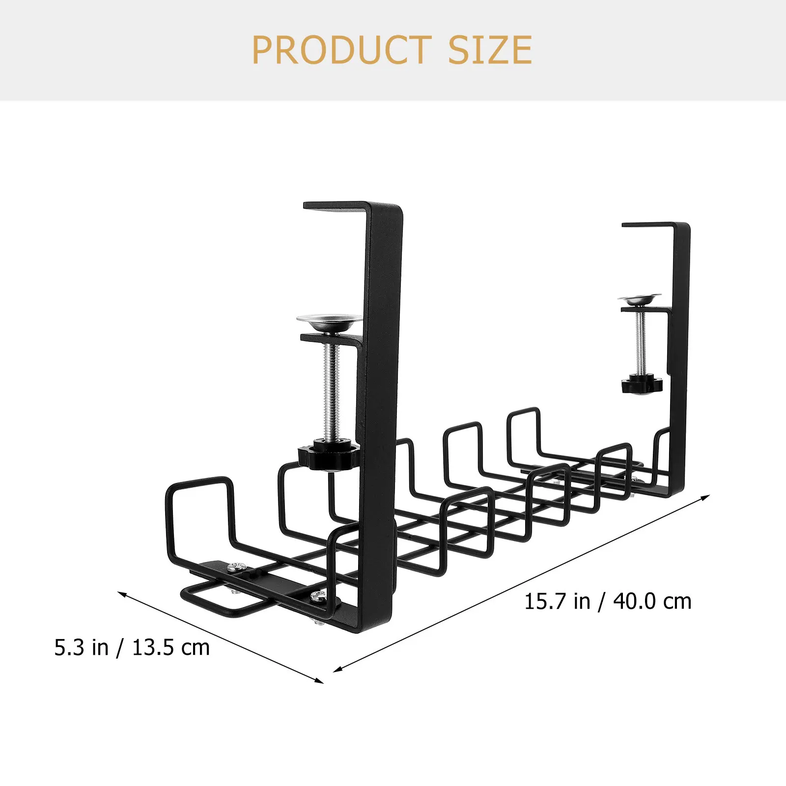 책상 아래 케이블 정리 랙, 헤비 듀티 스틸 코드 정리 바구니, 전원 스트립 및 케이블용, 가정 및 사무실 책상 용품