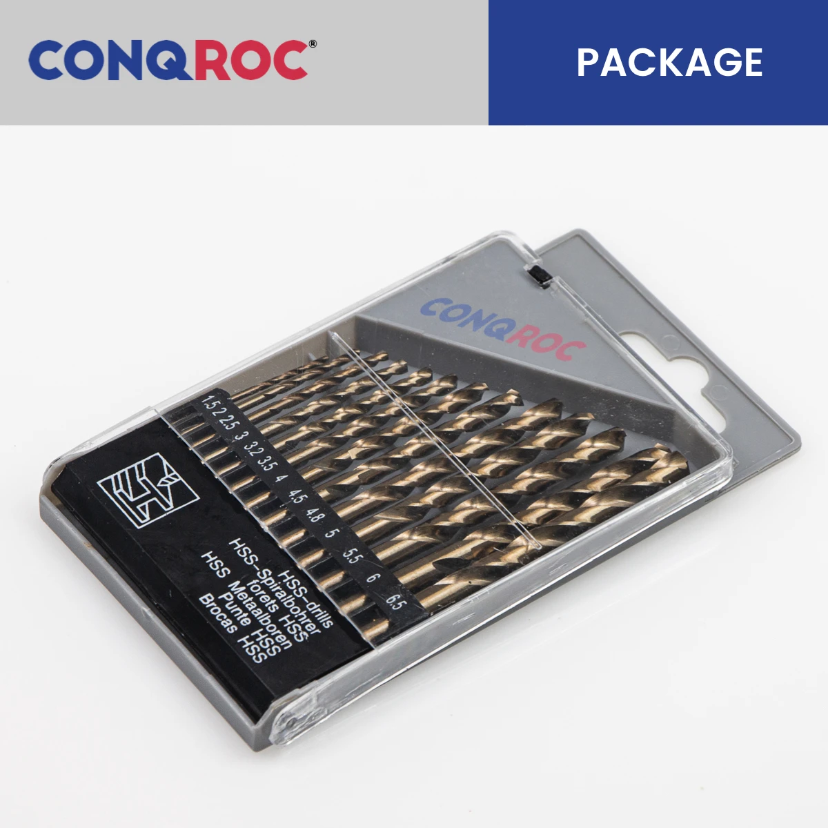 HSS M35 Cobalt Twist Drill Bits Set 13-Size Dia. 1.5&2.0&2.5&3.0&3.2&3.5&4.0&4.5&4.8&5.0&5.5&6.0&6.5mm Straight Shank with Case