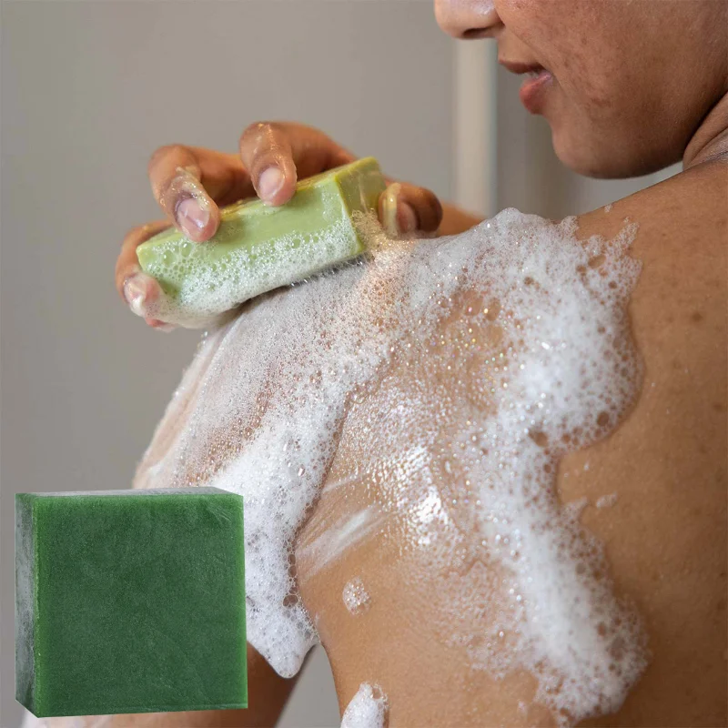 

Matcha Handmade Soap Bar for Face Deep Cleansing of Pores, Acne Treatment Green Tea Body Wash for All Skin Types Travel Soap