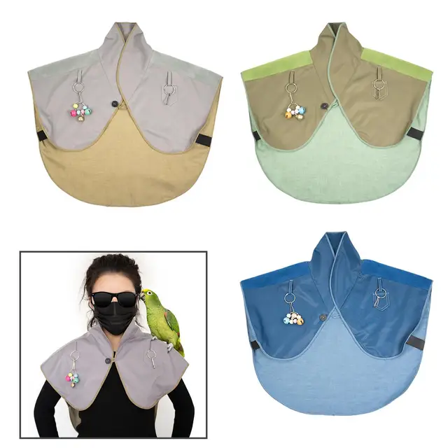 Parrot Anti Scratch Shoulder Protector Wear Resistant Bird Diaper Poop Cover for Small Medium Parrots Macaws Conures Parakeets 4