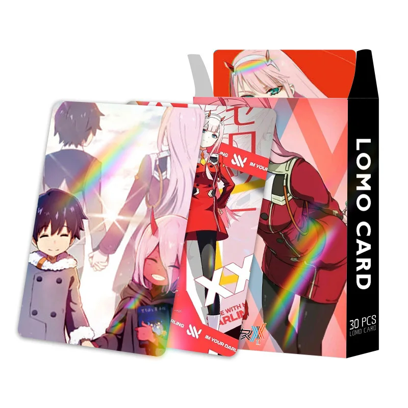 30PCS Anime DARLING In The FRANXX Photocard Zero Two Lomo Card Photo Cards For Fans Collection Postcards Children's Toys Gift