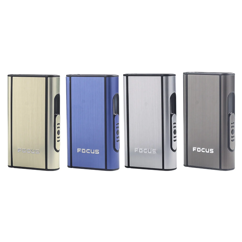 Automatic Cigarette Storage Box 10pcs Cigarettes Case Portable Metal Protective Box for Men Women Holiday Gift