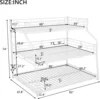3 in 1 Triple Bed,Heavy Duty 3 Beds Bunk Bed with Guard Rails & 2 Ladders for Kids,Teens, Adults,White 1