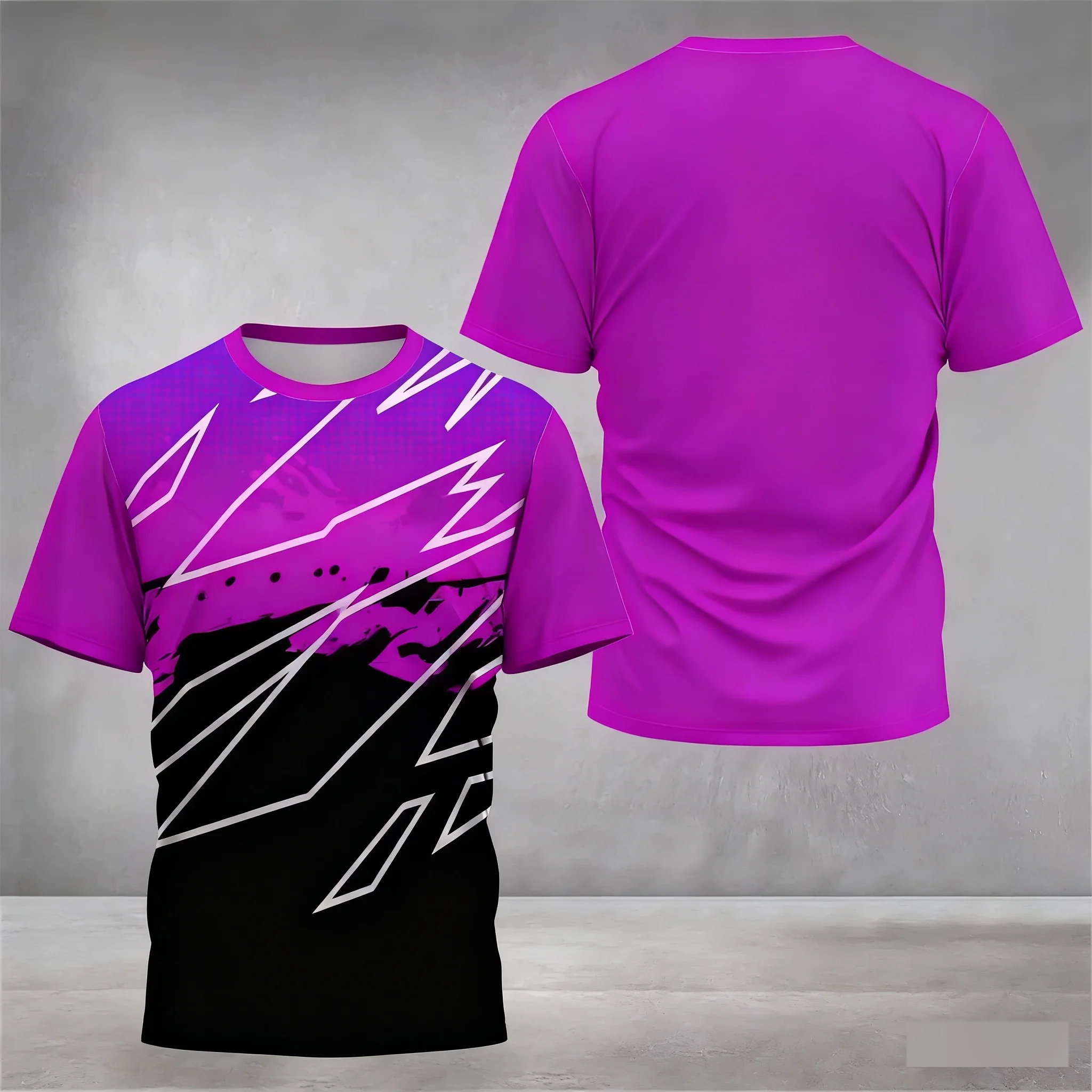 Neues 3D-gedrucktes Herren-T-Shirt für Sommer-Outdoor-Sport und Fitness, lässig und modisch, schnell trocknend und atmungsaktiv