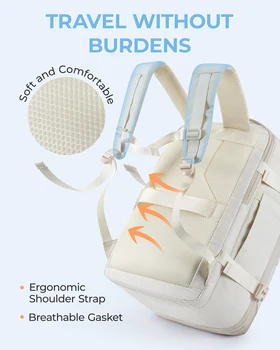 BAGSMART 17'' Laptop Backpack Travel Cabin 4pcs 40L Expandable Carry On Backpack with Shoe Bag Waterproof Female Backpack 3 BAGSMART 17'' Laptop Backpack Travel Cabin 4pcs 40L Expandable Carry On Backpack with Shoe Bag Waterproof Female Backpack