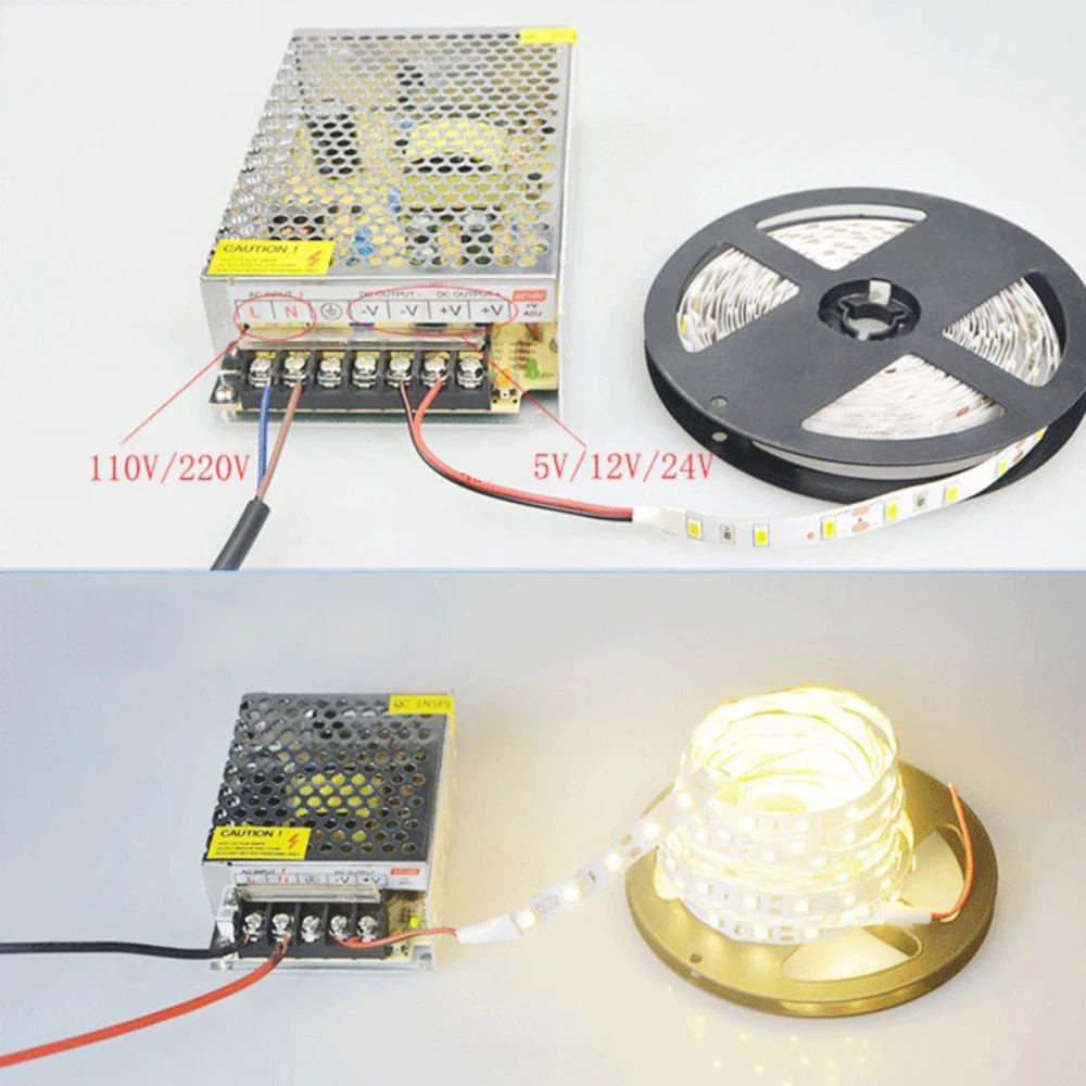 5 V 12 V 24 V 2835 LED-Streifen 5 m 300/600/2400 Pixel LED-Band SMD 3528 flexible Lichtleisten-Streifen unter der Schrankbeleuchtung, Hintergrundbeleuchtung – Detail 22
