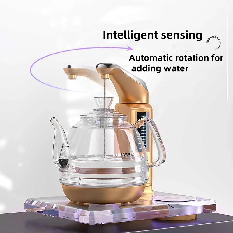 220V Electric Kettles for Tea Brewing with Automatic Water Filling,0.8L Glass Kettle 7-stage Constant Temperature 2