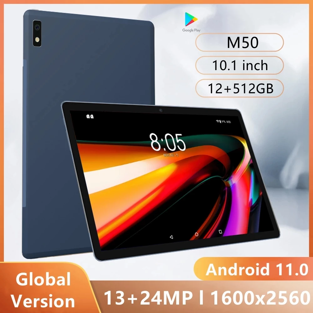 ANDROID TABLET M50 Tablete 12GB RAM+512GB ROM Tablets android 10 core Graphics tablet dual sim Android 11.0 Tablete 10 inch