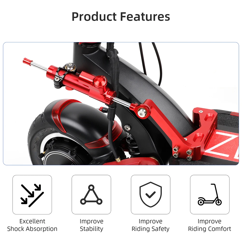 Für VSETT 10 Scooter Lenkungsdämpfer – Regelmäßiges Fahren, Hochgeschwindigkeitsfahren, ca. 29*9,7*4cm, Hochwertiges Material – Detail 3