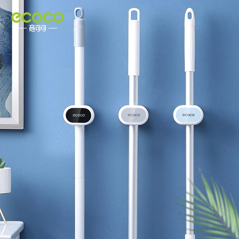 

ECOCO Cute Wall Mounted Multifunction Mop Organizer Holder Brush Broom Hanger Home Storage Rack Bathroom Household Tools