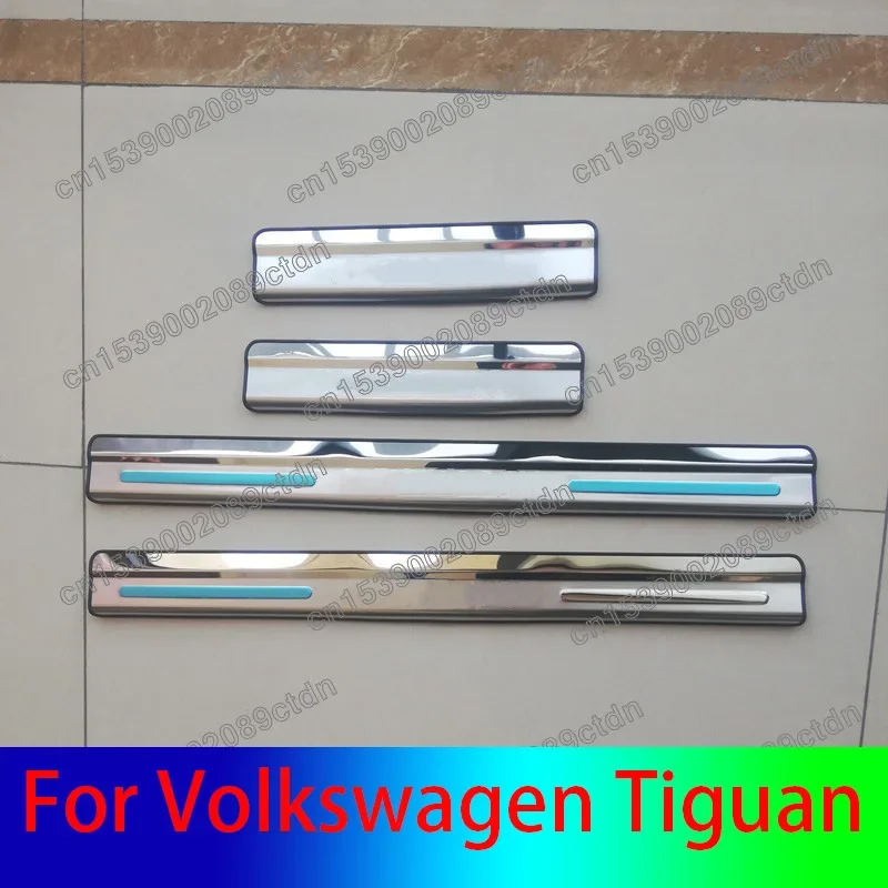 Stainless steel Car door cover outside door sill plate For VW Volkswagen Tiguan 2007-2014
