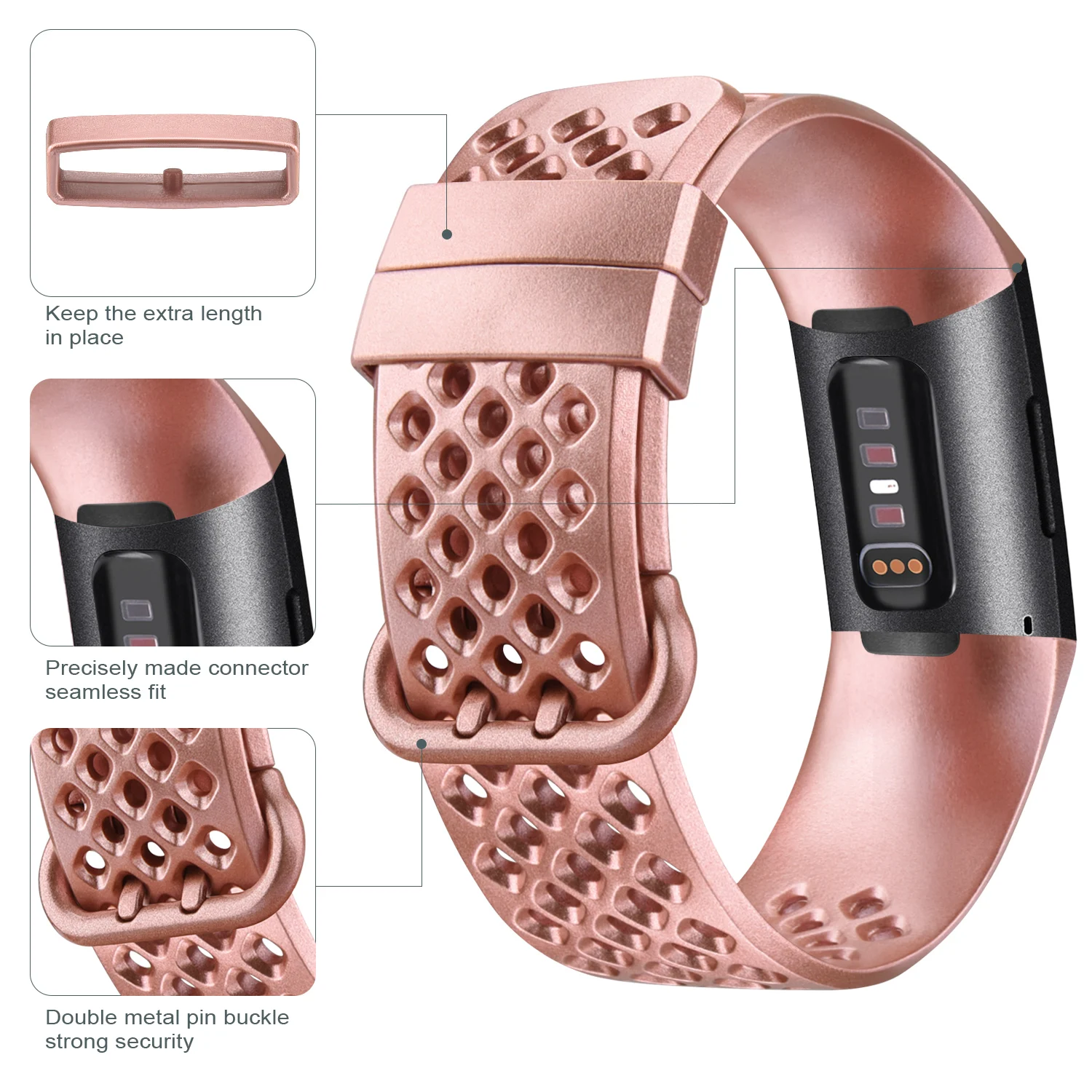 10pcs/lot Sport Strap Band for Fitbit Charge 3/Charge 4 Band Breathable Bracelet Watchband for Fitbit Charge 3 SE Charge 4 Strap