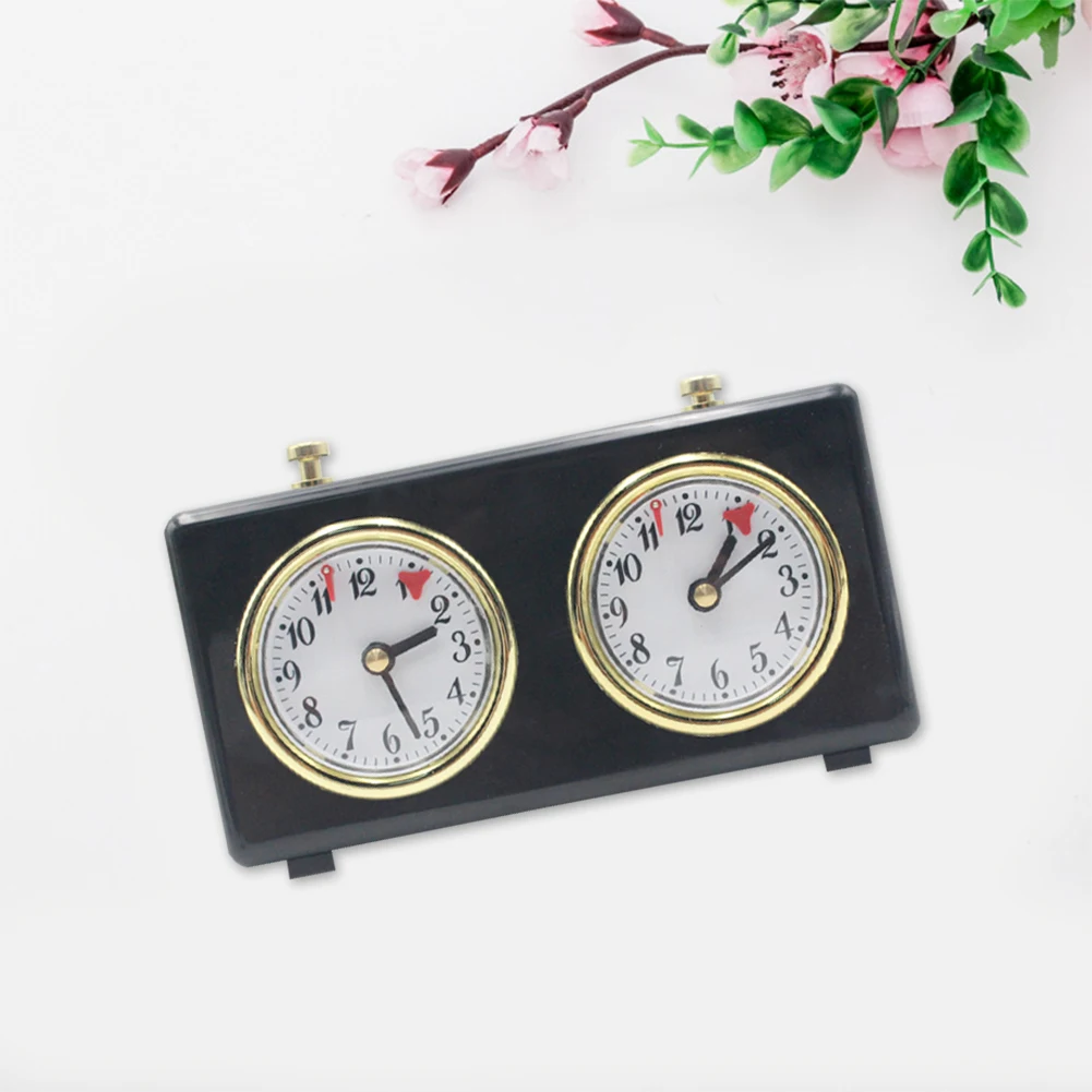 International Chess Board Game Clock Timer Plastic Analog Mechanical Chess Clock