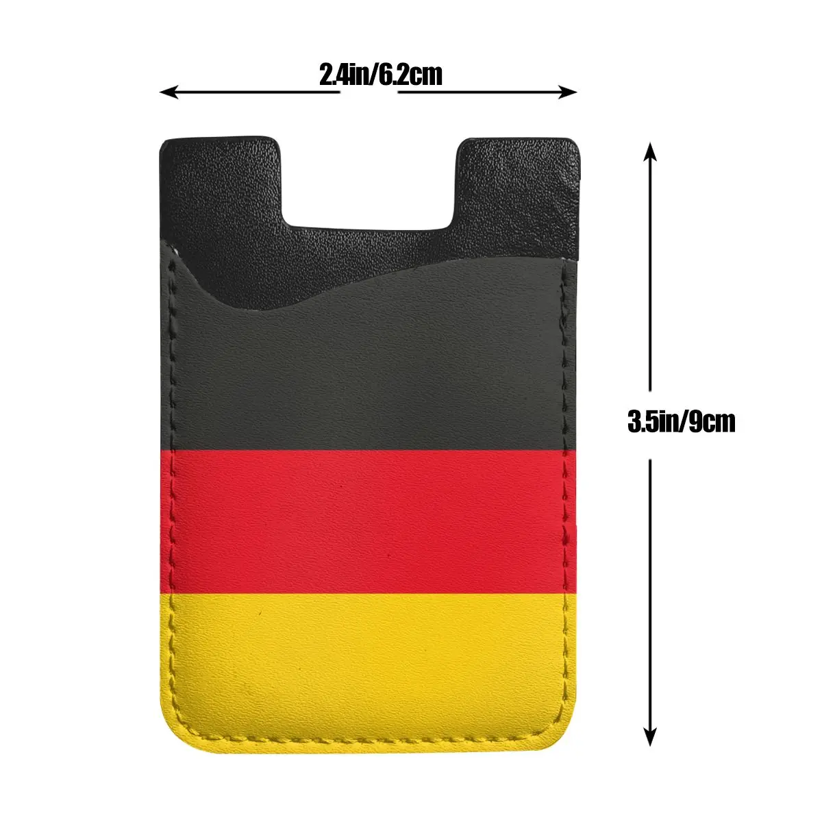 Germany Flag Cell Phone Card Holder for Back of Phone Custom PU Leather German Patriotic Stick on Wallet Case
