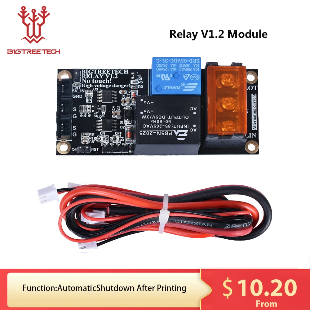 Bigtreetech-módulo de Relé V1.2 para Impressora 3d Módulo de Monitoramento Skr V1.3 Pro e3 Extrusora Cr10 Peças para Impressora 3d