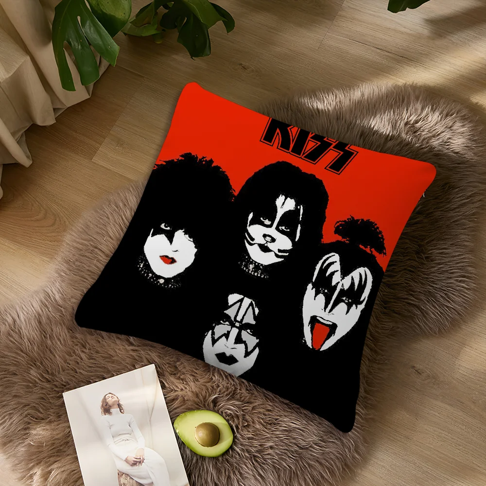 Rock Band K-Kiss Kissenbezug, Wohnzimmer-Akzent, Couch, Rückenstütze, quadratisch, Lounge, erholsamer Nickerchenbegleiter ﻿ – Detail 7