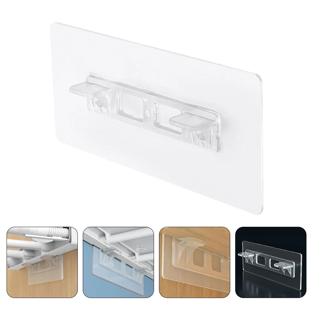 8 Pcs Wardrobe Partition Holder Baby Gate Extender Adhesive Hook Extension Cat Door Pvc for Doorway Shelf Support