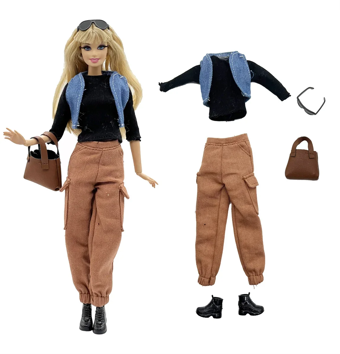 1 مجموعة القماش إكسسوارات دمي نموذج الموضة ملابس غ...