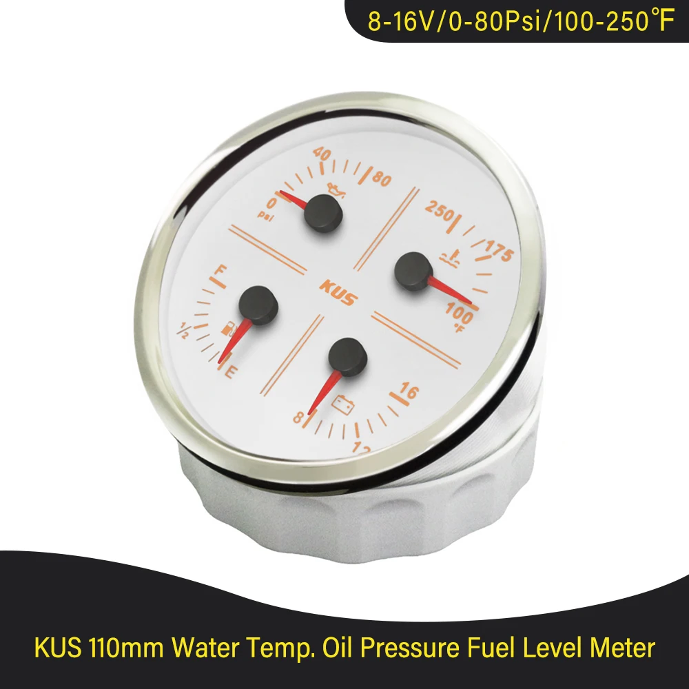 KUS Multifunctional Gauge Tachometer Fuel Level 12V Voltmeter Oil