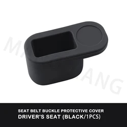 Universal Car Seat Belt Buckle Protector - Premium TPE Safety Cover for Enhanced Interior Protection (Black)