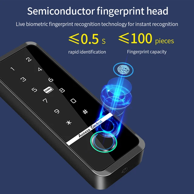 Outdoor Tuya App Wifi Access Control System Kit Set Waterproof RFID EM Fingerprint Keypad + 180Kg Electric Magnetic Strike Locks 3