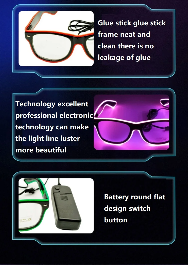 NEW Led Glasses Lights Rave Parties Glowing Glasses with Led Light Up Glasses Led Sunglasses Wedding Party Accessories SG05
