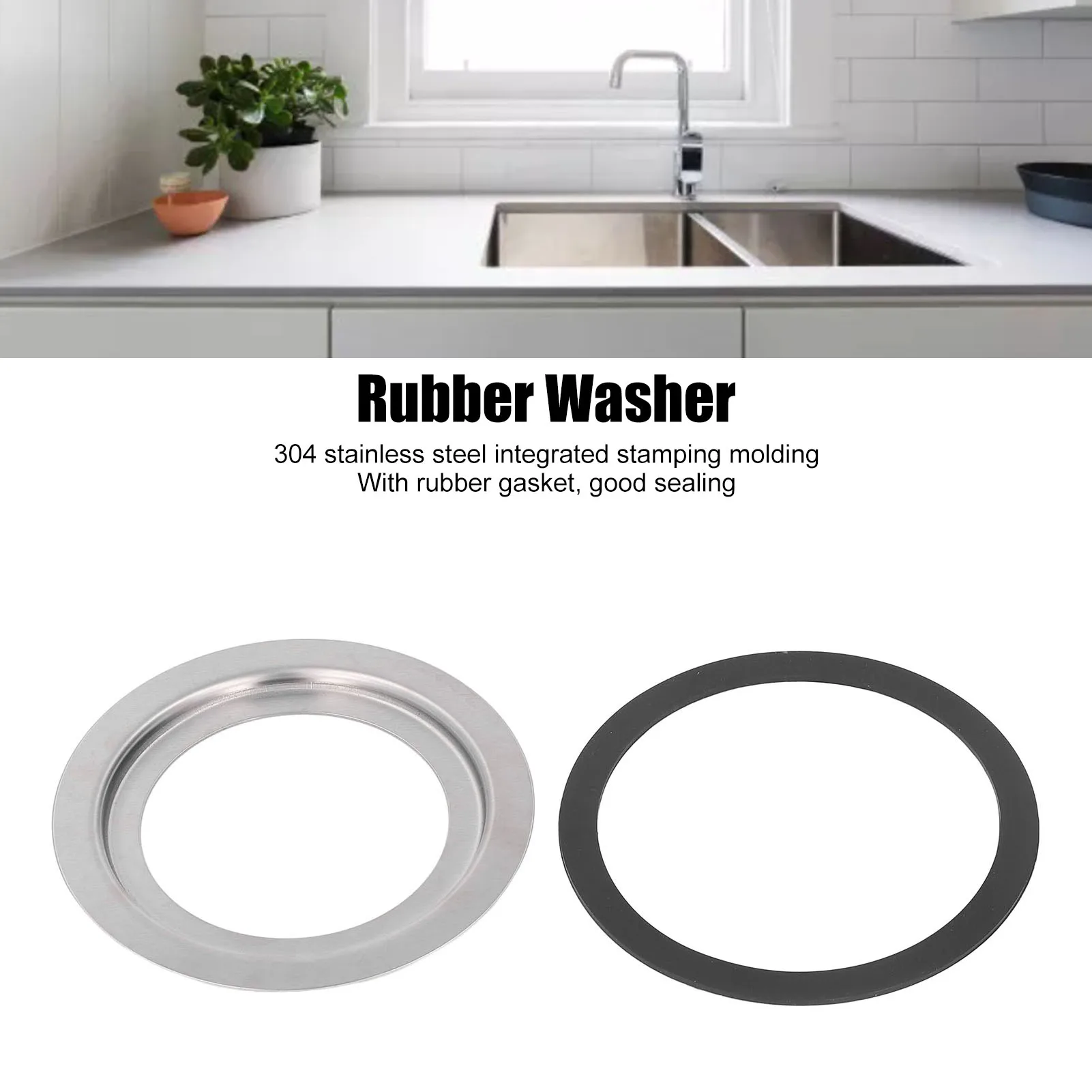 140mm Food Waste Disposer Adapter 140 to 110mm Stainless Steel Sink Food Waste Disposer Adapter Accessories Appliance Parts
