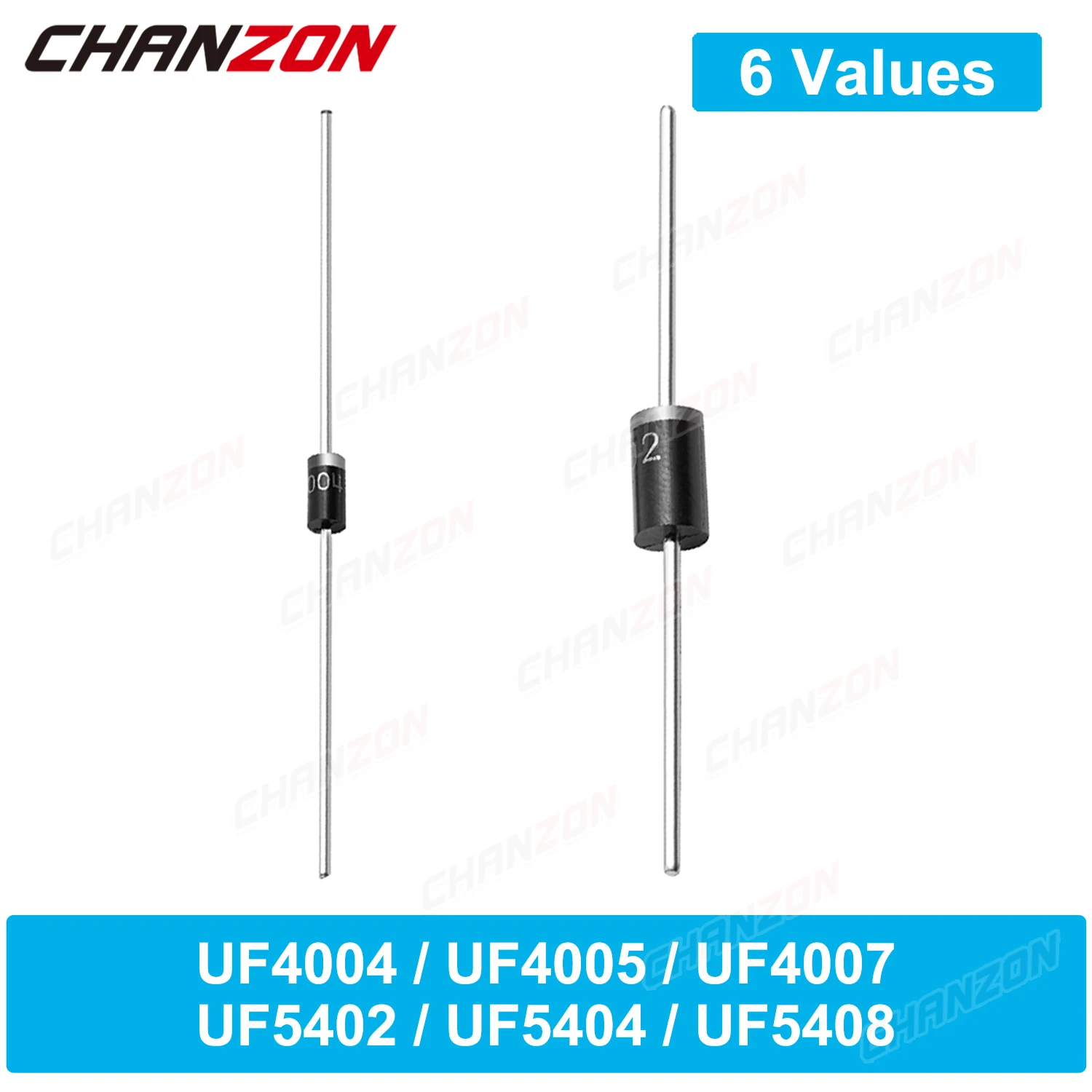 Ultra Veloce Recupero Raddrizzatore A Diodi Uf4004 Uf4005 Uf4007 Uf5402 Uf5404 Uf5408 Do-41 Do-201Ad Uf 4004 4005 4007 5402 5404 5408