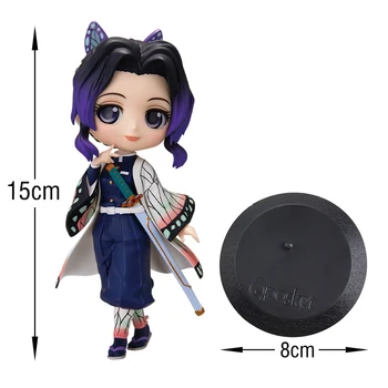 15cm Anime Demon Slayer Figure Nezuko Tanjirou Zenitsu Inosuke Kyoujurou Giyuu Kawaii Qposket Figural PVC Model Toy Collect Gift 6