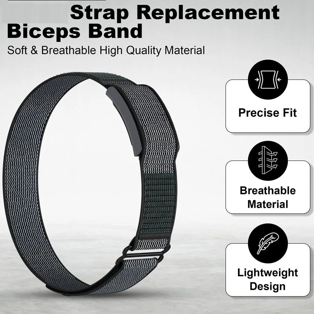 Adjustable Nylon Sport Band - Breathable Loop Design Fitness Tracker Strap, 22mm