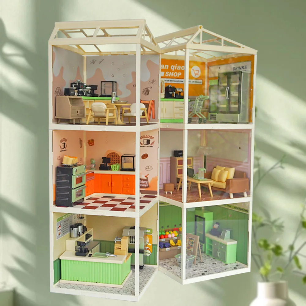 1:12 Dollhouse Miniature DIY Milk Tea Coffee Super Shop Series Furniture Bakery Fruit Set Micro House Kitchen Toy Gift 2