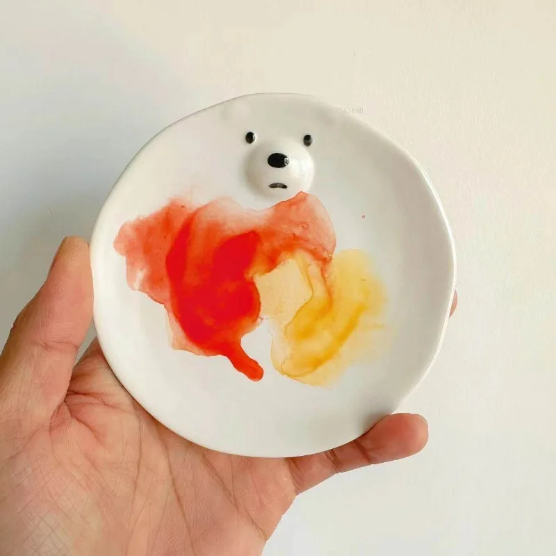 대형 수채화 세라믹 사각형 팔레트 청소가 용이한 미술 그림 용품 야외 아크릴 페인트 그림 제작 도구