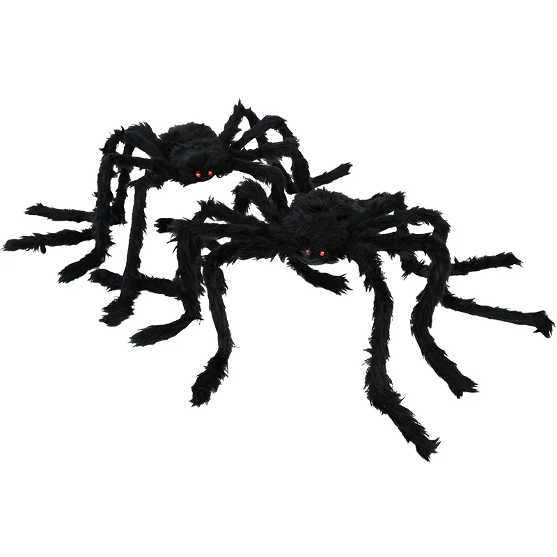 

1Pc Halloween Decorations Hairy Spider Scary Black Spider Fake Spider Props for Halloween Party Yard Haunted House Decorations