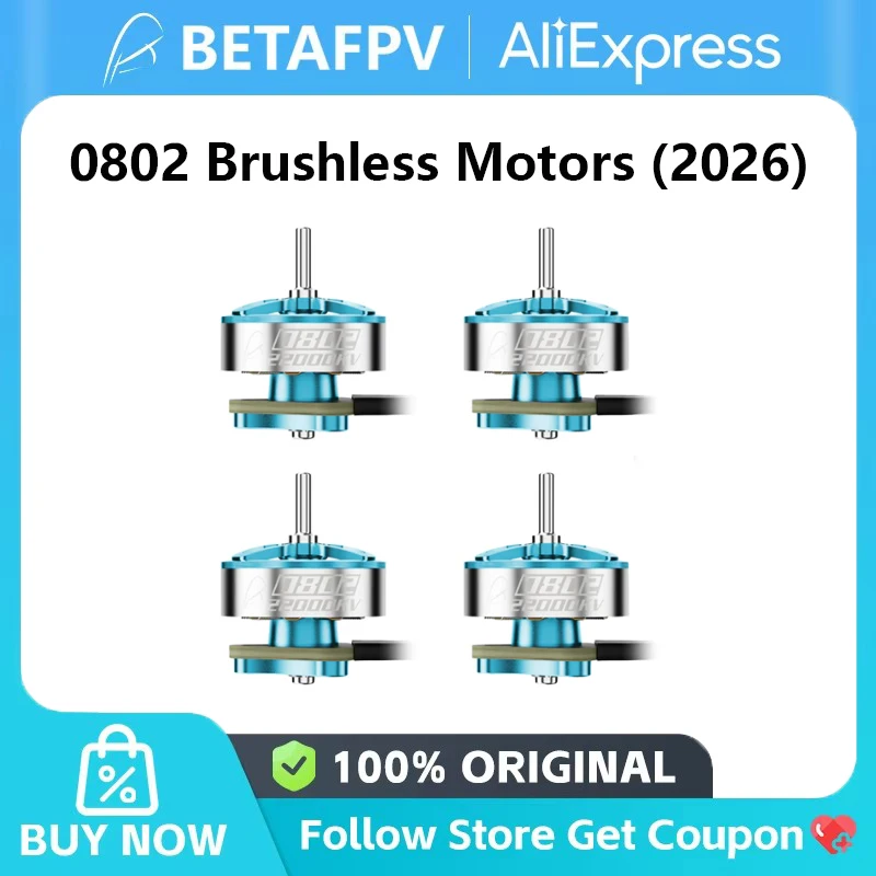 BETAFPV 0802 28000KV/25000KV/22000KV Brushless Motors (2026) For Air75 II Frame Meteor65 Pro Frame Air75 II Drone