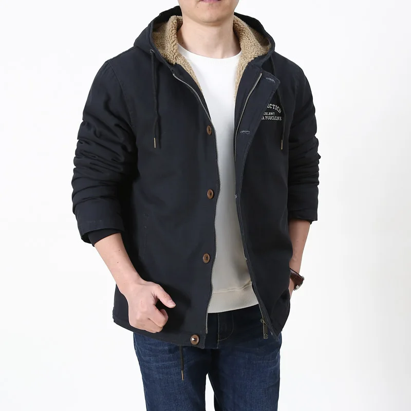 Motorcycle Jacket New in Coats & Jackets Parkas Men's Mens Clothing Coat Cardigan Clothes Cold Winter Man Outerwears Anorak Long