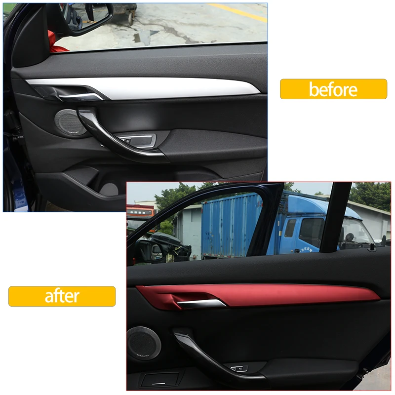 자동차 인테리어 액세서리 인테리어 문짝 핸들, 스크래치 방지, 장식 패널 키트, ABS, BMW X1 F48 2016-2019 에 적합