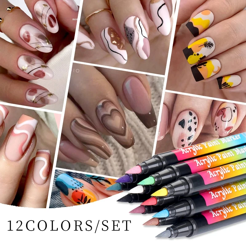 Nail Art Graffiti Pens Waterproof Painting Drawing Liner Brush Manicure  Supplies