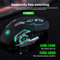 Souris de jeu sans fil Bluetooth 5.2 double Mode rvb, 2.4 ghz, Rechargeable, silencieuse, 3600 DPI, pour ordinateur portable 4