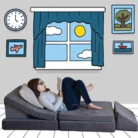 Children's Factory The Whatsit Modular Kids Couch, Toddler Couch Sofa Bed, Modular Kids Play Couch, Gray 2