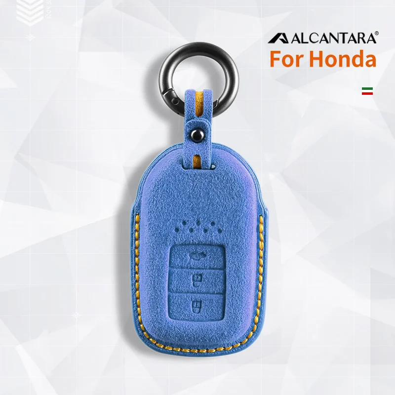 

Alcantara Car Key Case Cover Protector For Honda Accord 9 Crider 2015-2016 HRV CRV Vezel Odyssey Civic Fit Jade