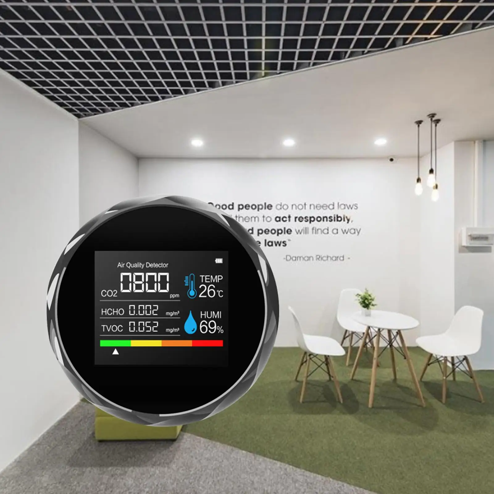 Formaldehyde Detector, Temperature & Humidity Meter, Pollution , Indoor Air Quality Monitor Detector